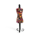 Dritz Dress Form Pin Cushion - Black Floral*^