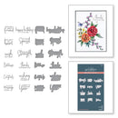 Spellbinders BetterPress Letterpress Press Plates & Dies Set A Little Message 12/Plates & 12/Dies