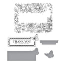 Spellbinders BetterPress Letterpress Press Plates & Dies Set Butterfly Garden 2/Plates & 3/Dies