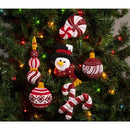 Bucilla Felt Ornaments Applique Kit Set Of 6 Snowman's Peppermint Collection*