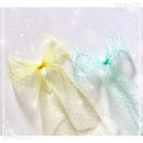 Memory Place Trim Sheer Glitter Ribbon 2.3"X 1yd Lemon/ Seafoam*