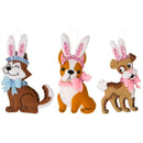 Bucilla Felt Ornaments Applique Kit Set Of 3 Bunny Puppies*