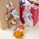 Bucilla Felt Ornaments Applique Kit Set Of 3 Bunny Kitties*
