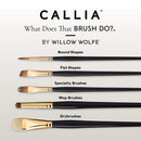 Willow Wolfe Callia Artist Flat Wash Brush 3/4"*
