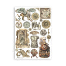 Stamperia A5 Washi pad 8/Pkg - Sir Vagabond In Fantasy World