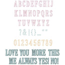 Sizzix A5 Clear Stamps w/Framelits Dies By 49 And Market - Fine Line Alpha 01*