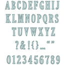 Sizzix A5 Clear Stamps w/Framelits Dies By 49 And Market - Fine Line Alpha 01*