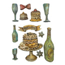Stamperia Soft Maxi Mould A5 - Masquerade - Flute and Cakes