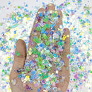 Dress My Craft Sequins 8gms Shining Swan Green Mix