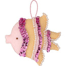 Bucilla Felt Ornaments Applique Kit Set Of 6 Santa's Sea Life