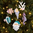 Bucilla Felt Ornaments Applique Kit Set Of 6 Santa's Sea Life