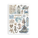 Stamperia A5 Washi Pad 8/Pkg - Silent Sea