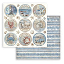 Stamperia Double-Sided Paper Pad 8"x 8" 10/Pkg - Silent Sea