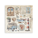 Stamperia Stickers 6.5"x 6.5" 4/Pkg - Silent Sea