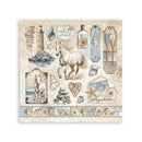 Stamperia Stickers 6.5"x 6.5" 4/Pkg - Silent Sea