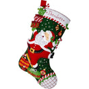 Bucilla Felt Stocking Applique Kit 18" Long Santa's Festive Frolic