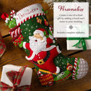 Bucilla Felt Stocking Applique Kit 18" Long Santa's Festive Frolic