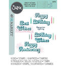 Sizzix Thinlits Die & A5 Stamp Set By 49 And Market Birthday Wishes