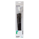 Reeves Acrylic Brushes Long Handle Set of 6 - No. 4, 6 & 3/4 Flat; No. 3/0 & 2 Round; No. 1 Long Liner*