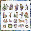 Poppy Crafts Festive Sticker Pack - Purple Christmas