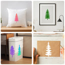 Collage of home decor items with tree designs on various surfaces.