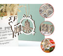 Poppy Crafts Wooden Ornaments Set - Christmas Collection - White Festive Frames*