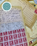 Craft Consortium The Collector - Used Stamps - Rub on Transfers