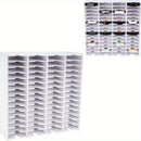 White storage bins with multiple compartments on a white background