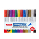 Set of Zeyar porcelain paint markers in various colors on a white background