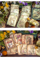 Poppy Crafts Burnt Edge Scrap Paper Pack - Garden of Memories 6 - 50pcs