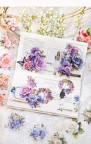 Poppy Crafts Flower Sticker Roll - Blue Roses