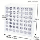 49-hole paint holder with measurements on a white background