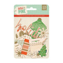Basic Grey 25th & Pine Wood Veneer Die-Cuts Ornaments