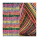Fiddlesticks Harlequin 4ply Sock Yarn 50g - Green