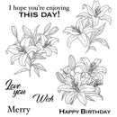 Black and white line art of flowers with motivational text on a white background