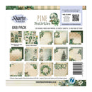 Packaging of 3Quarter Designs Pine Festivities 8x8 paper pack with various designs.