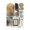 Collection of vintage-themed design elements on a white background