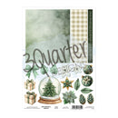 Design sheet with Christmas-themed elements and '3Quarter Designs' branding.