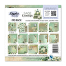 Packaging of 3Quarter Designs Sage Candlelight 8x8 paper pack with various designs and text.