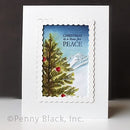 Penny Black Slapstick Cling Rubber Stamp - Tree Sleigh*