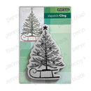 Penny Black Slapstick Cling Rubber Stamp - Tree Sleigh*