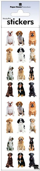Product image of paper house mini dogs stickers featuring mini dog breed stickers in realistic photo-style artwork.