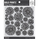 Hero Arts Cling Stamp 6"X6" Sunburst Flowers Bold Prints*