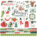 Simple Stories Santa's Village Cardstock Stickers 12"X12"*