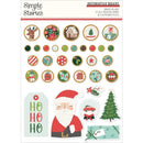 Simple Stories Santa's Village Decorative Brads 27 Brads, 6 Chipboard*