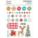 Snow Pine Lodge Decorative Brads 27 Brads, 6 Chipboard*
