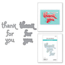 Spellbinders Etched Die From The Out And About Collection - Stitched Thank You & For You*