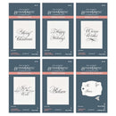 Spellbinders BetterPress Plates Bundle By Paul Antonio Copperplate Holiday Sentiments*