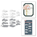 Spellbinders Press Plate & Die Set By Yana Smakula Home For Christmas Sentiments, Amaryllis*