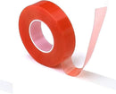 The Stickmaster Red Clear Double-Sided Tape Heat Resistant - 12mm x 5m